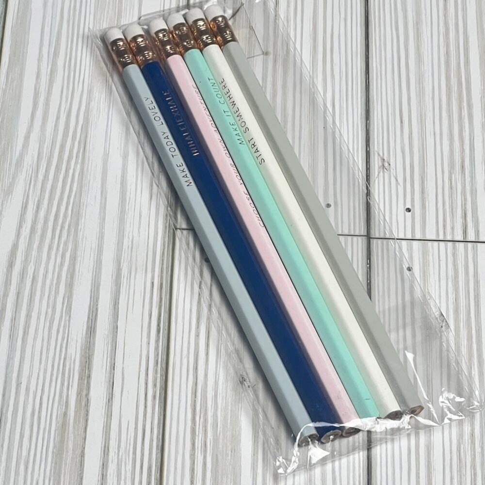 Motivating Messages Variety Wooden Pencils (Pack of 6)